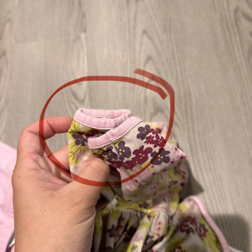 Swoon Baby‎ Clothing Purple and green Floral Dress & ruffle button leggings 18M